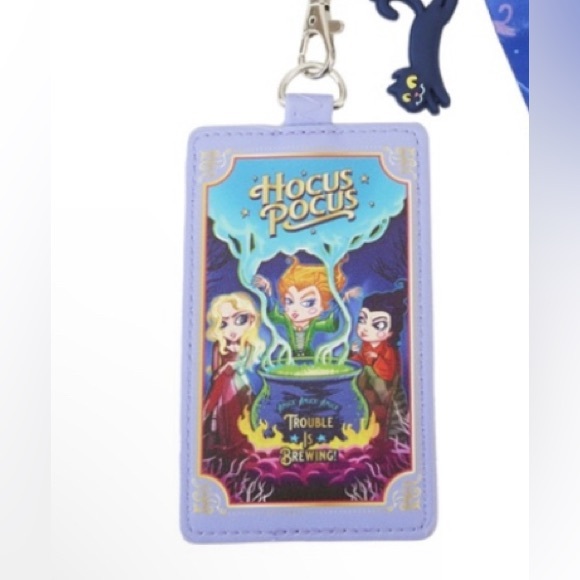 LOUNGEFLY Disney Hocus Pocus Sanderson Sisters Lanyard with VL Card Holder 🆕 - Picture 5 of 7